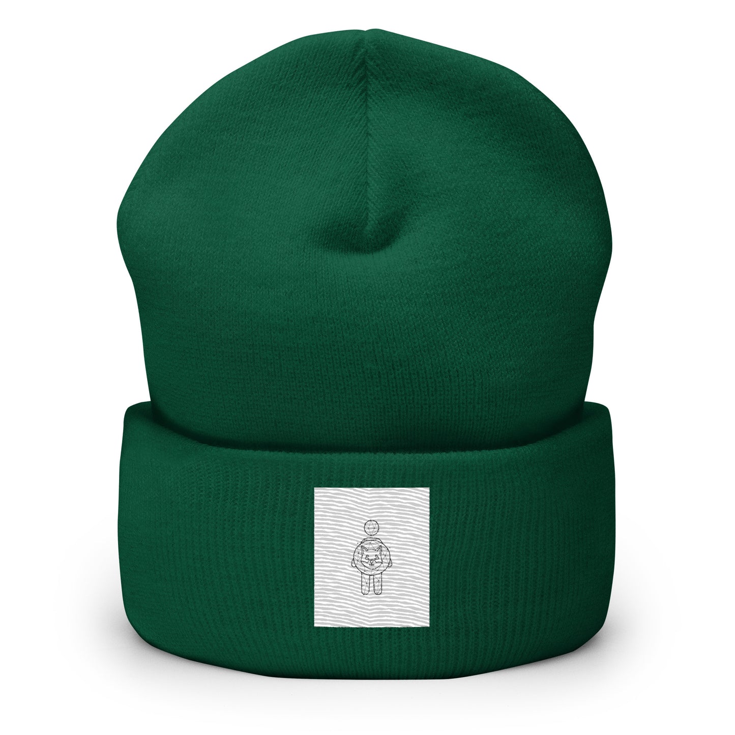 Shiba Inu Girl Cuffed Beanie