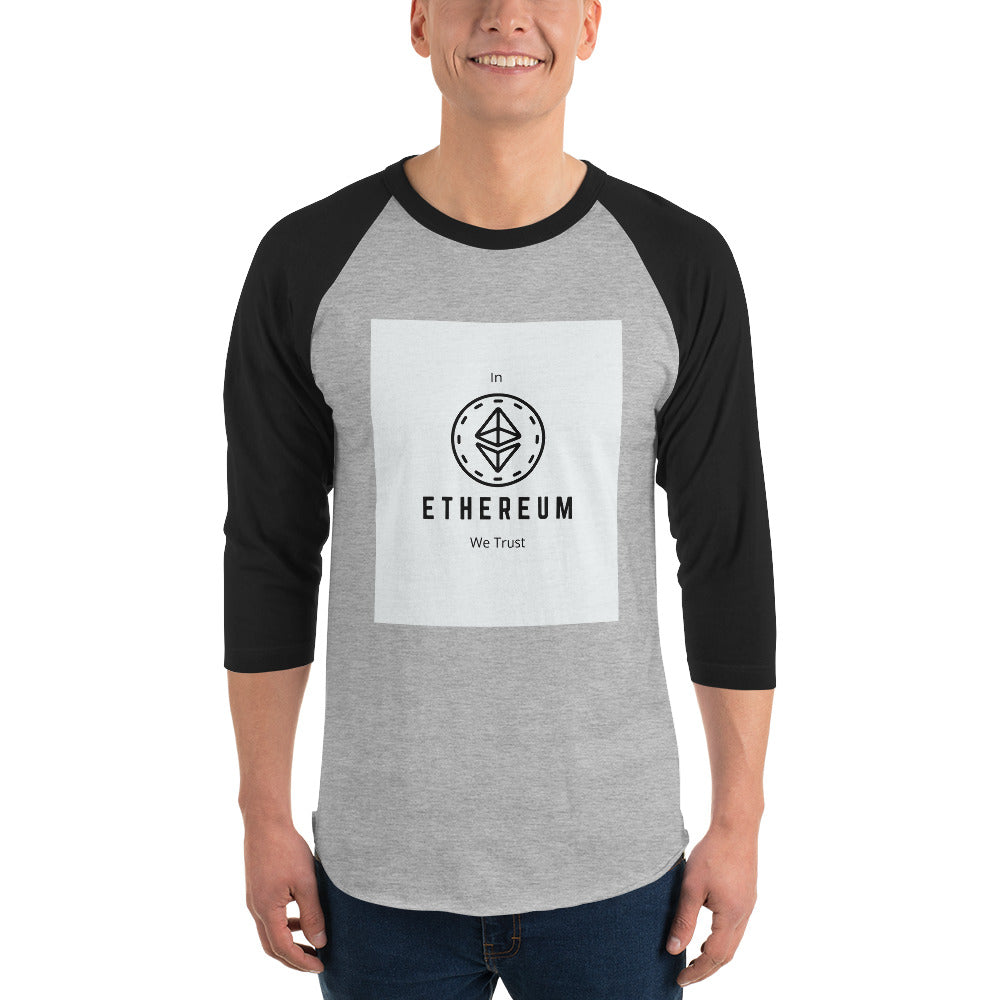In Ethereum We Trust camisa raglán de manga 3/4