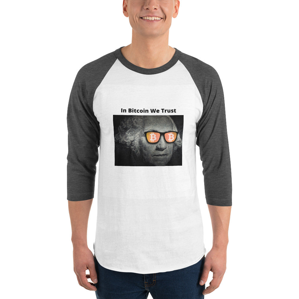 Bitcoin-In BTC We Trust 3/4 Sleeve Raglan Shirt