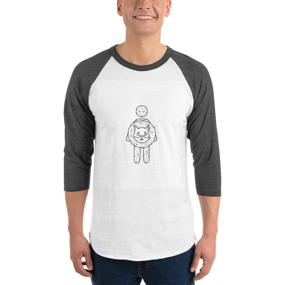 Camisa raglán manga 3/4 Doge Girl