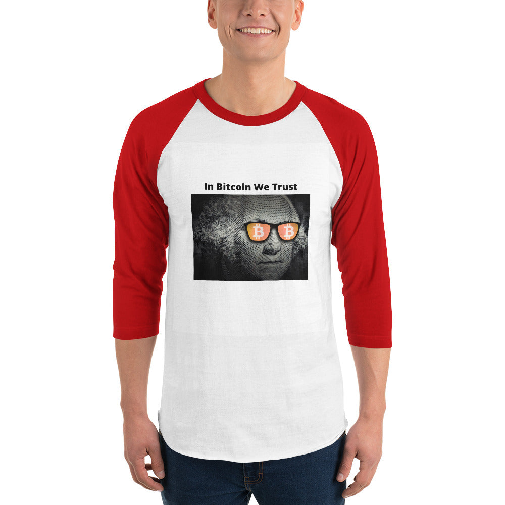 Bitcoin-In BTC We Trust 3/4 Sleeve Raglan Shirt