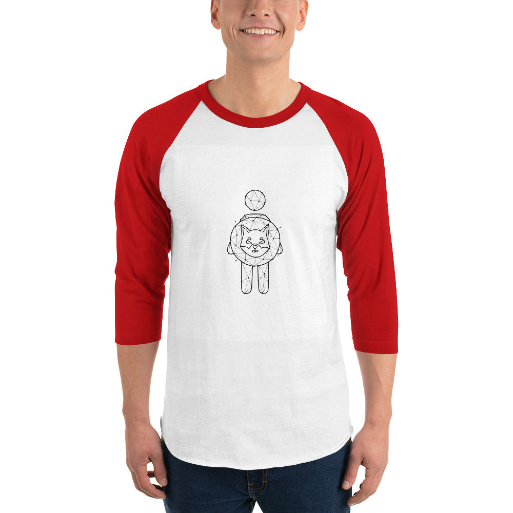 Camisa raglán manga 3/4 Doge Girl